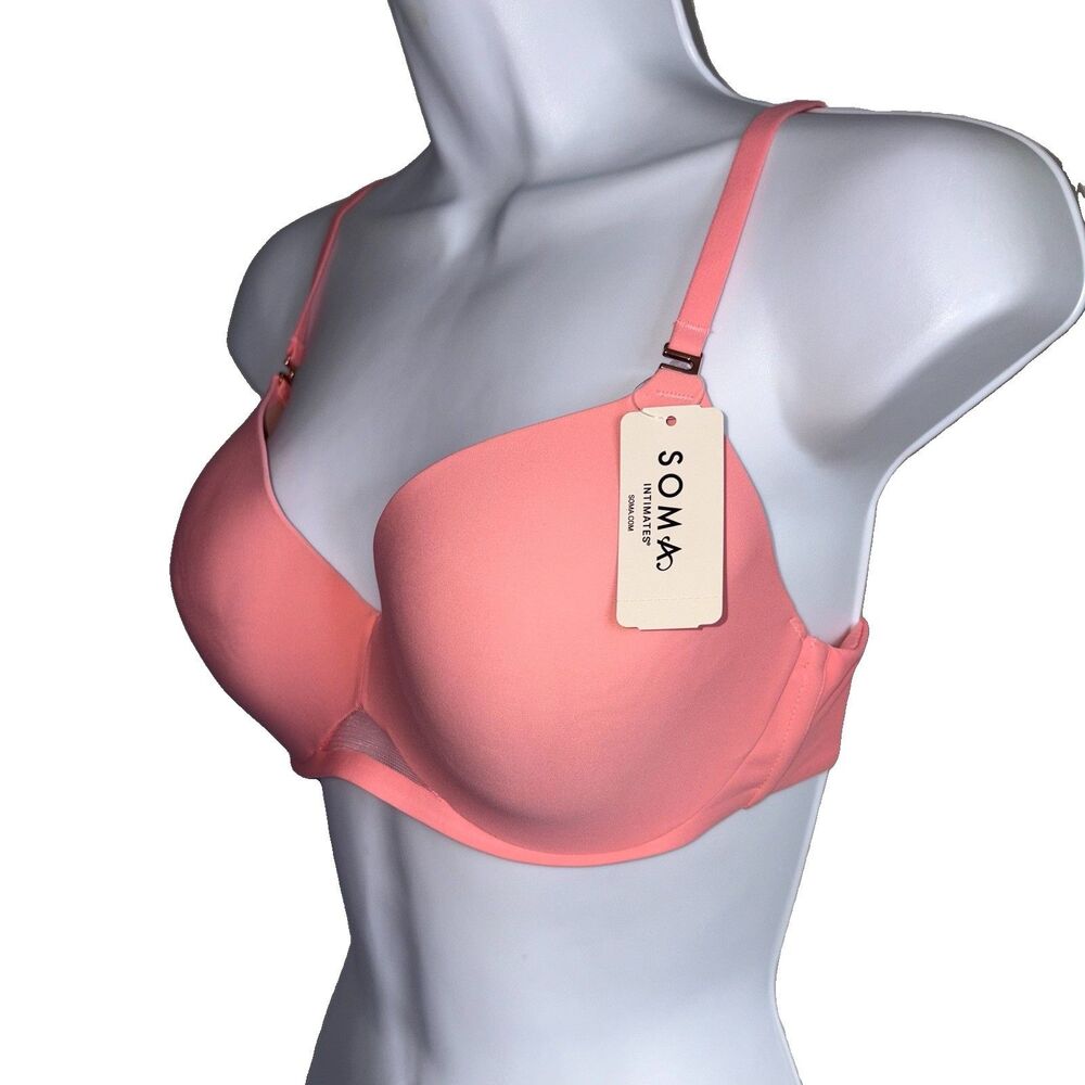 Soma Heartfelt Pink Bodify Perfect Coverage Bra NEW Size 34C T-Shirt Bra